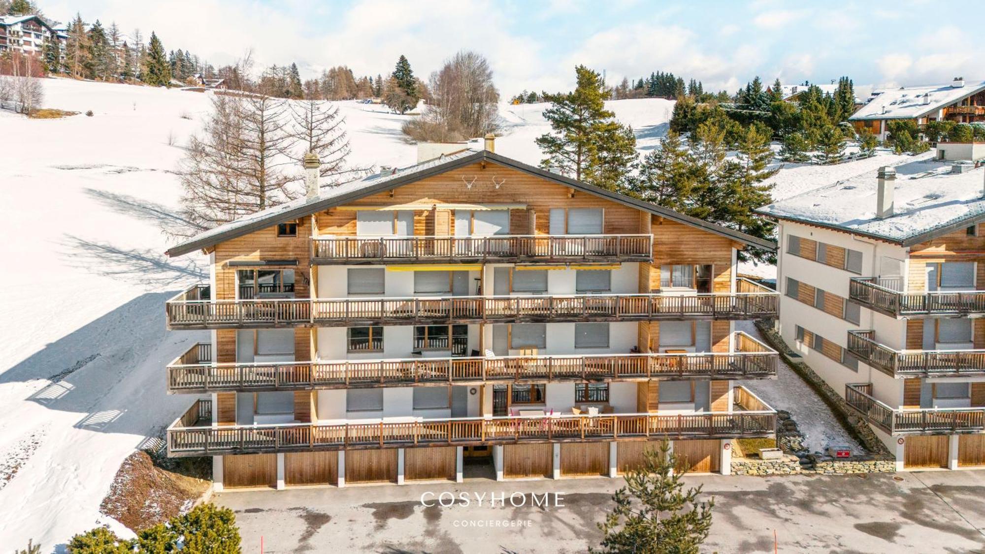 Au Bon Coeur L Golf 5Min L Vue L 4 Pers Crans-Montana Exterior foto